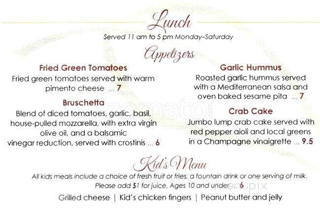 The Terrace Cafe - Durham, NC menu_pic