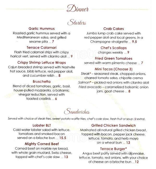 The Terrace Cafe - Durham, NC menu_pic