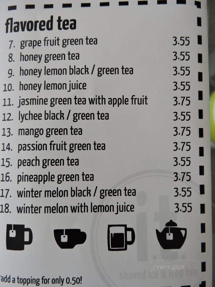Ice N Tea - Concord, CA menu_pic