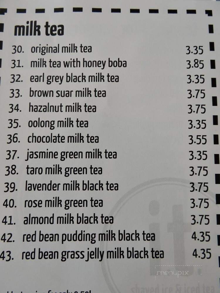 Ice N Tea - Concord, CA menu_pic