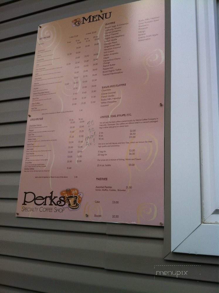 Perks - Crossville, TN menu_pic