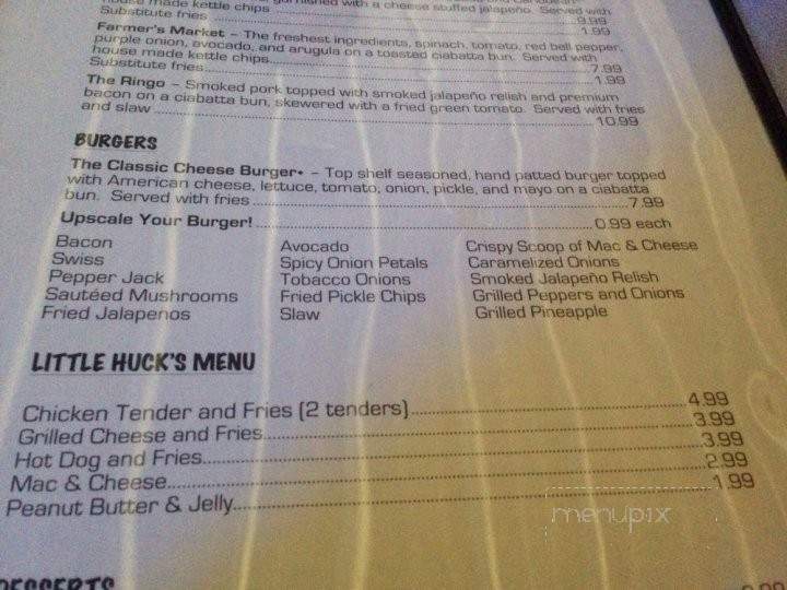 Huckleberry's House Of Food - Lawrenceburg, TN menu_pic