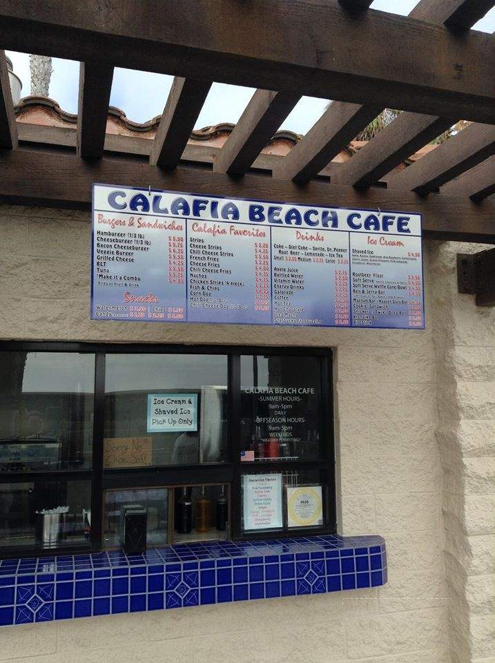Calafia Beach Cafe - San Clemente, CA menu_pic