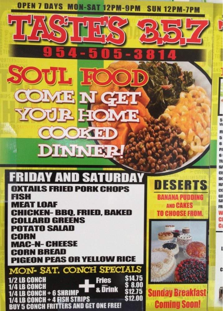 Tasty's 357 - Hallandale Beach, FL menu_pic