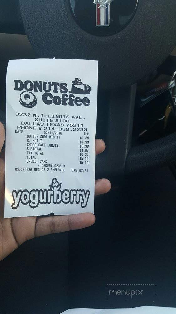 Donuts Cafe - Dallas, TX menu_pic