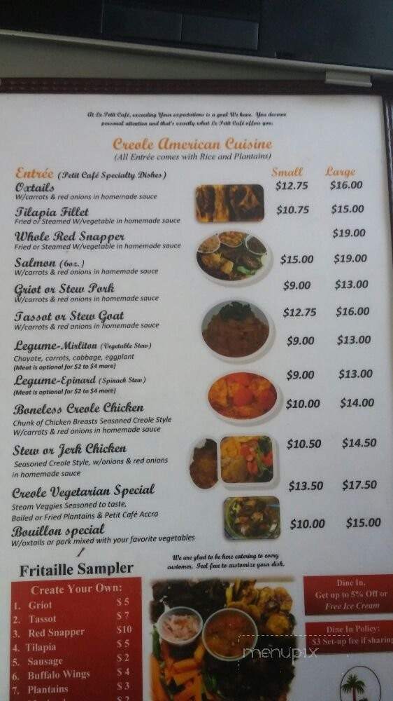 Le Petit Cafe - Bloomfield, NJ menu_pic