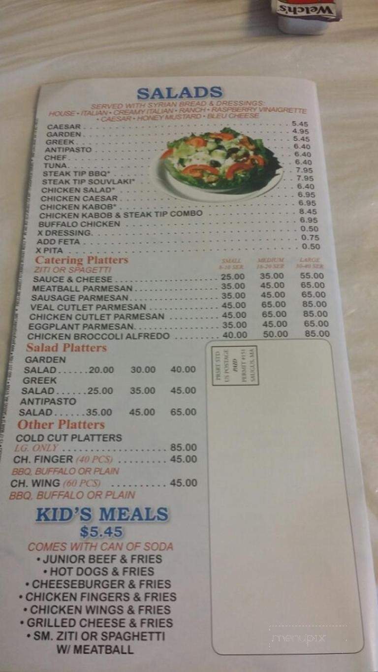 Kozeta's - Salisbury, MA menu_pic