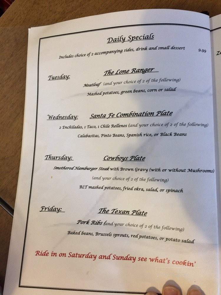Zorro's Hideaway Food Train - Calvert, TX menu_pic