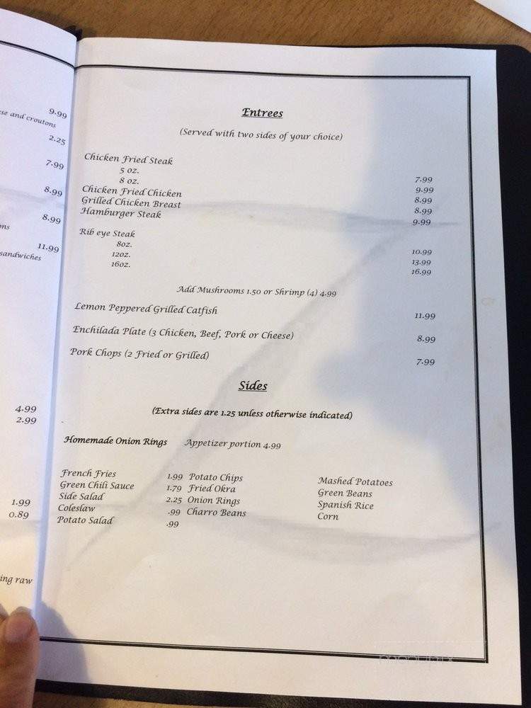 Zorro's Hideaway Food Train - Calvert, TX menu_pic