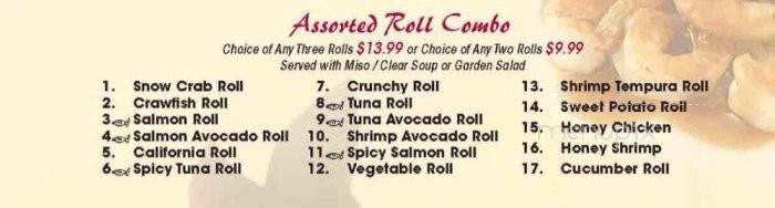 Kyoto Steakhouse & Sushi Bar - Raceland, LA menu_pic
