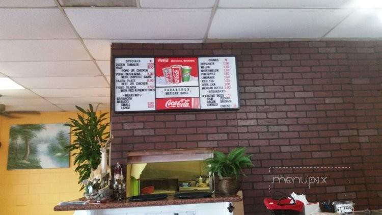 Habaneros Mex Grill - Houston, TX menu_pic