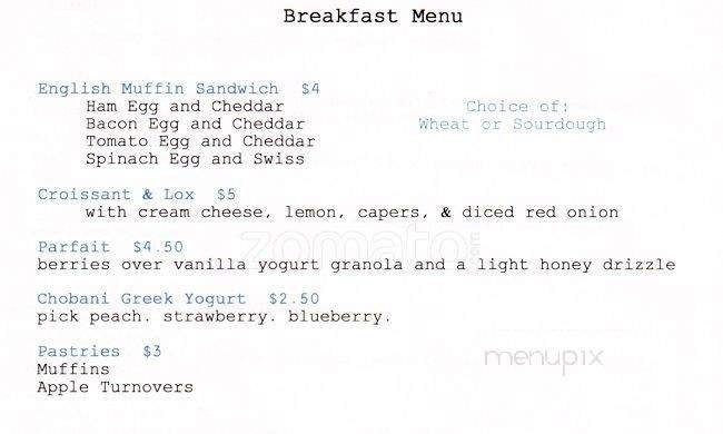 The Electric Boat Cafe - Seattle, WA menu_pic