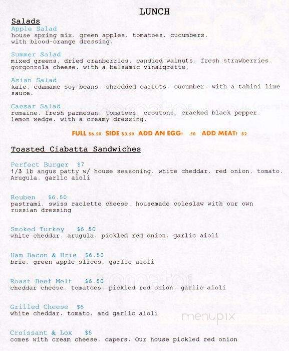 The Electric Boat Cafe - Seattle, WA menu_pic