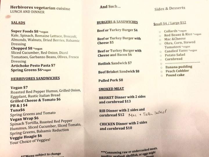 Carnivores and Herbivores and such - Seattle, WA menu_pic