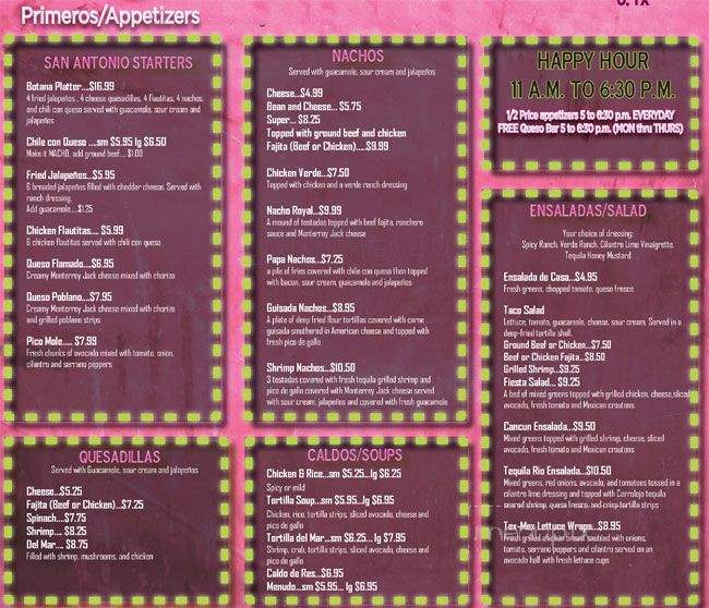 Martha's Mexican Restaurant - San Antonio, TX menu_pic