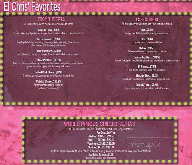 Martha's Mexican Restaurant - San Antonio, TX menu_pic