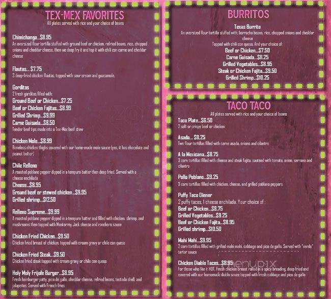 Martha's Mexican Restaurant - San Antonio, TX menu_pic