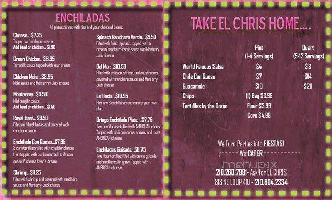 Martha's Mexican Restaurant - San Antonio, TX menu_pic