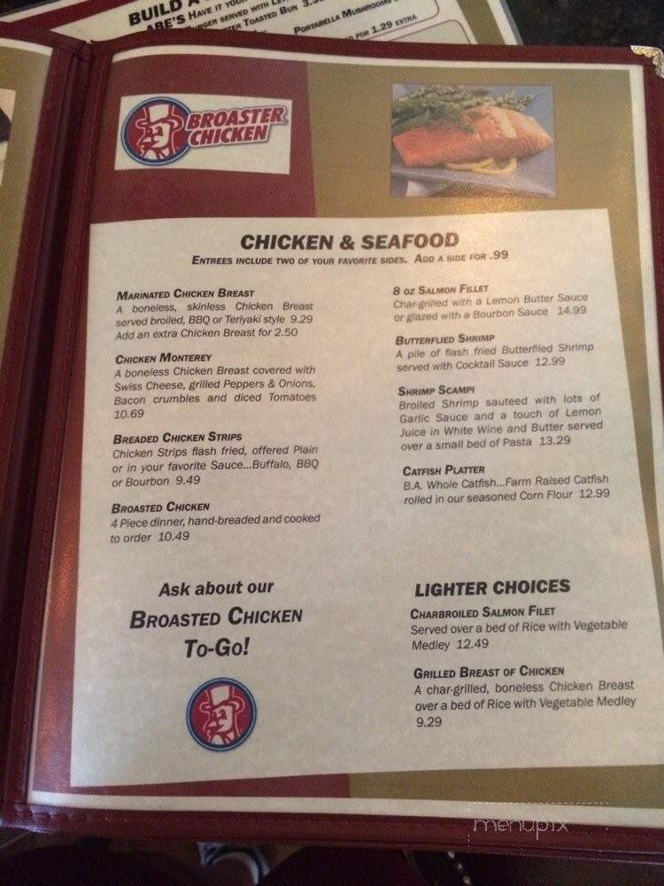 Abe's Hideout and Saloon - Mechanicsburg, IL menu_pic