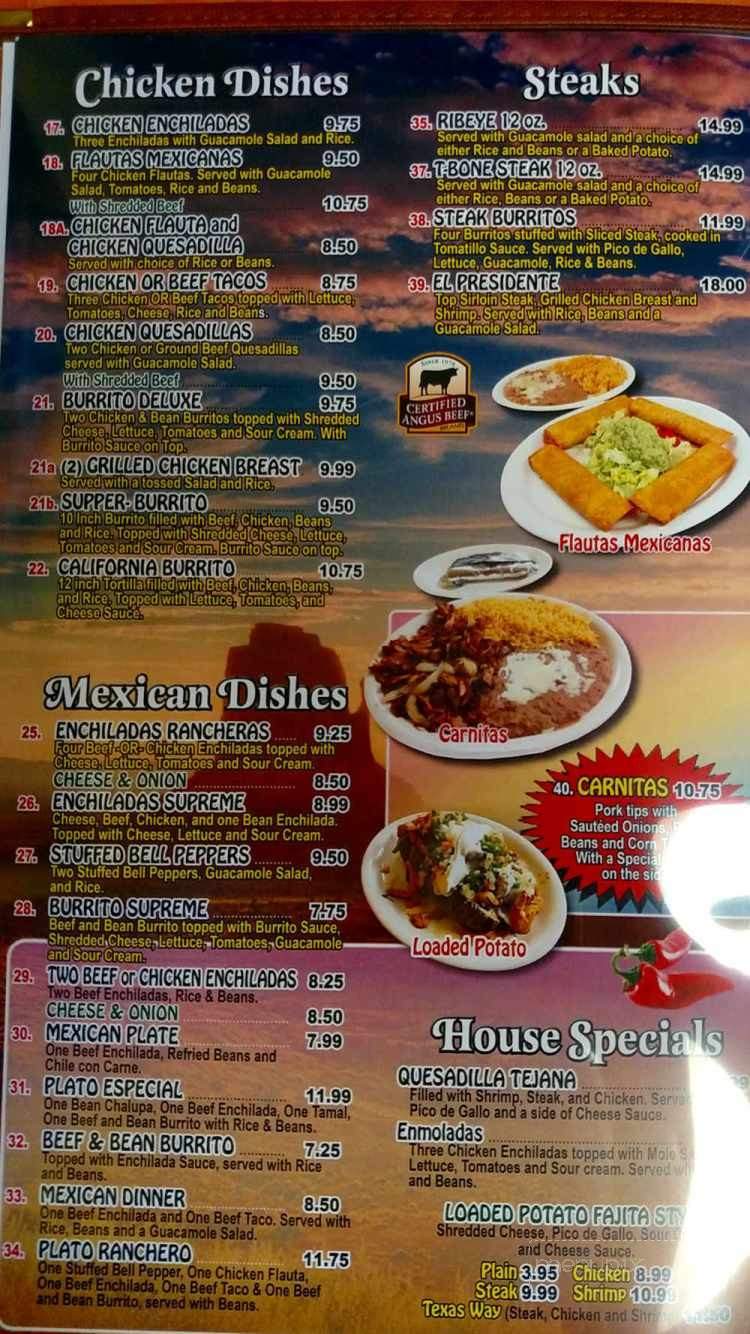 El Paisita Authentic Mexican Restaurant - Loxley, AL menu_pic