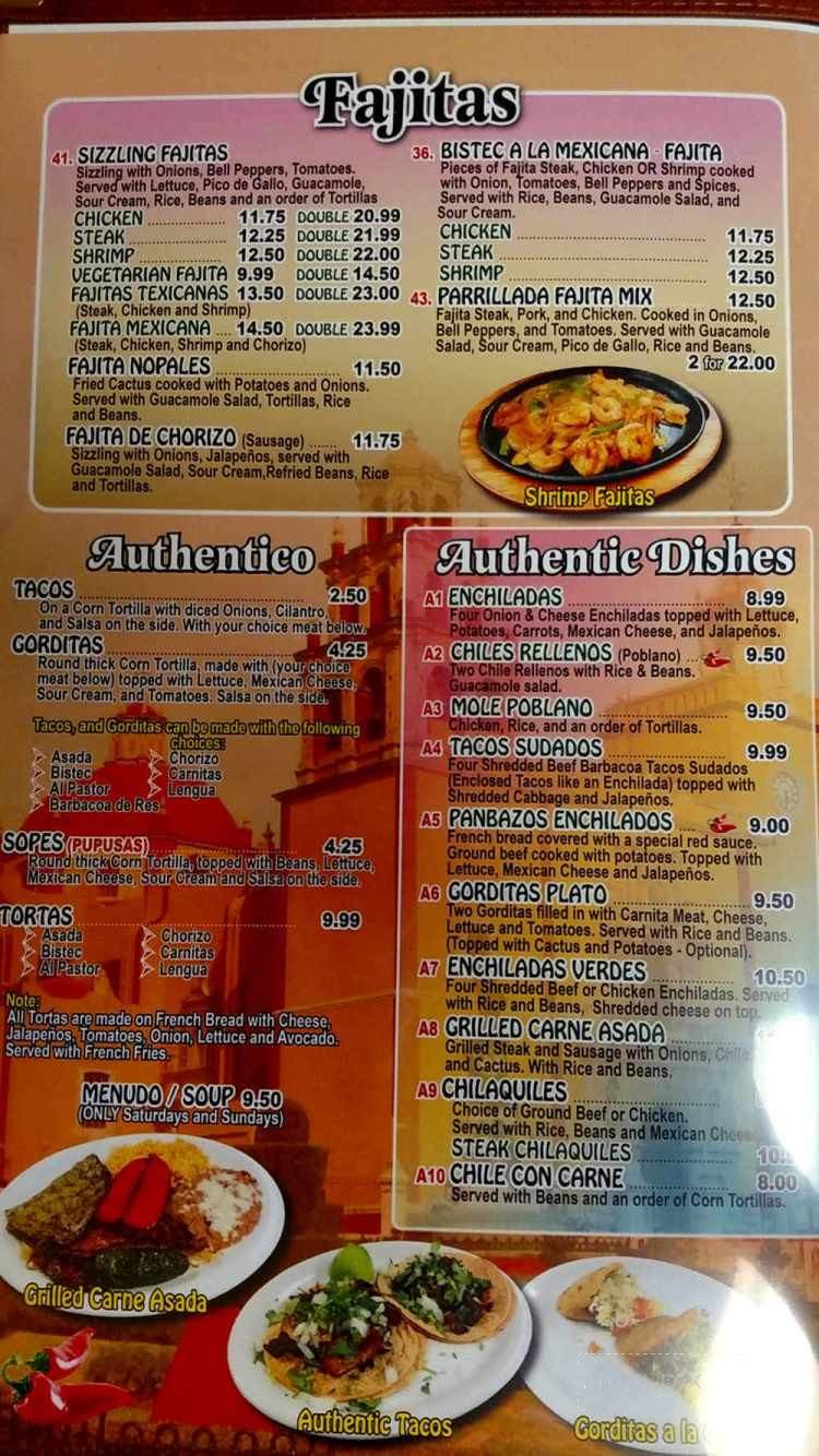 El Paisita Authentic Mexican Restaurant - Loxley, AL menu_pic