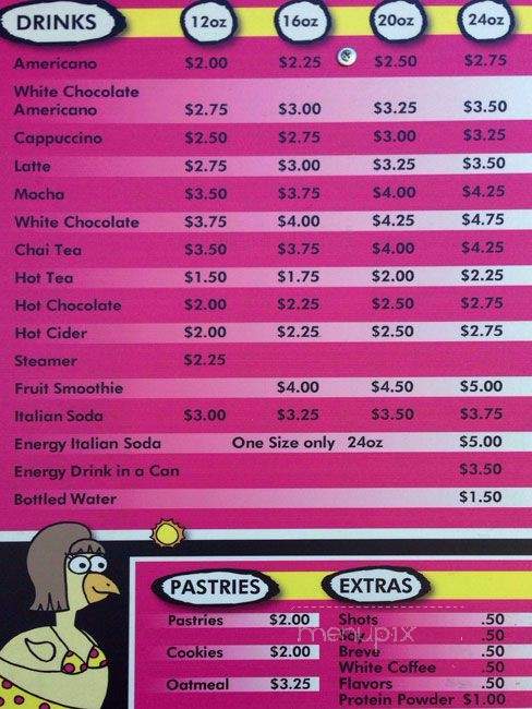 Hot Chick A Latte - Puyallup, WA menu_pic