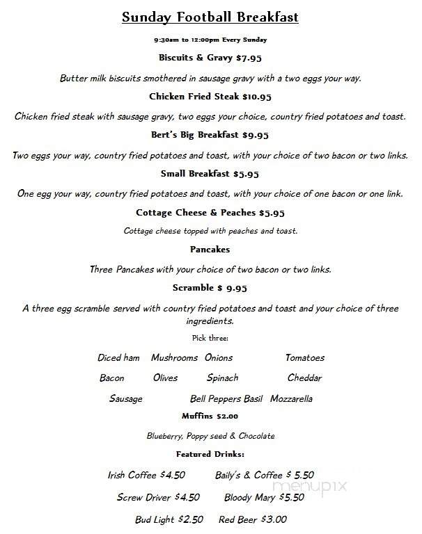 Harvey's Billiards - Auburn, WA menu_pic