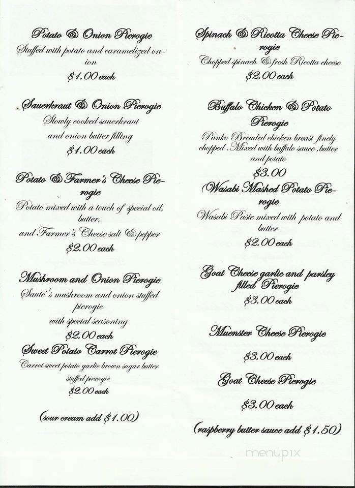 Maria's Homemade Pierogies - Milford, NJ menu_pic
