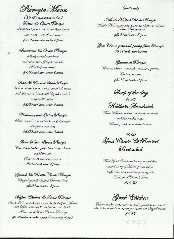 Maria's Homemade Pierogies - Milford, NJ menu_pic