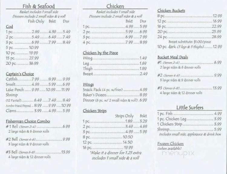 AJ's Surf N Chirp - South Haven, MI menu_pic