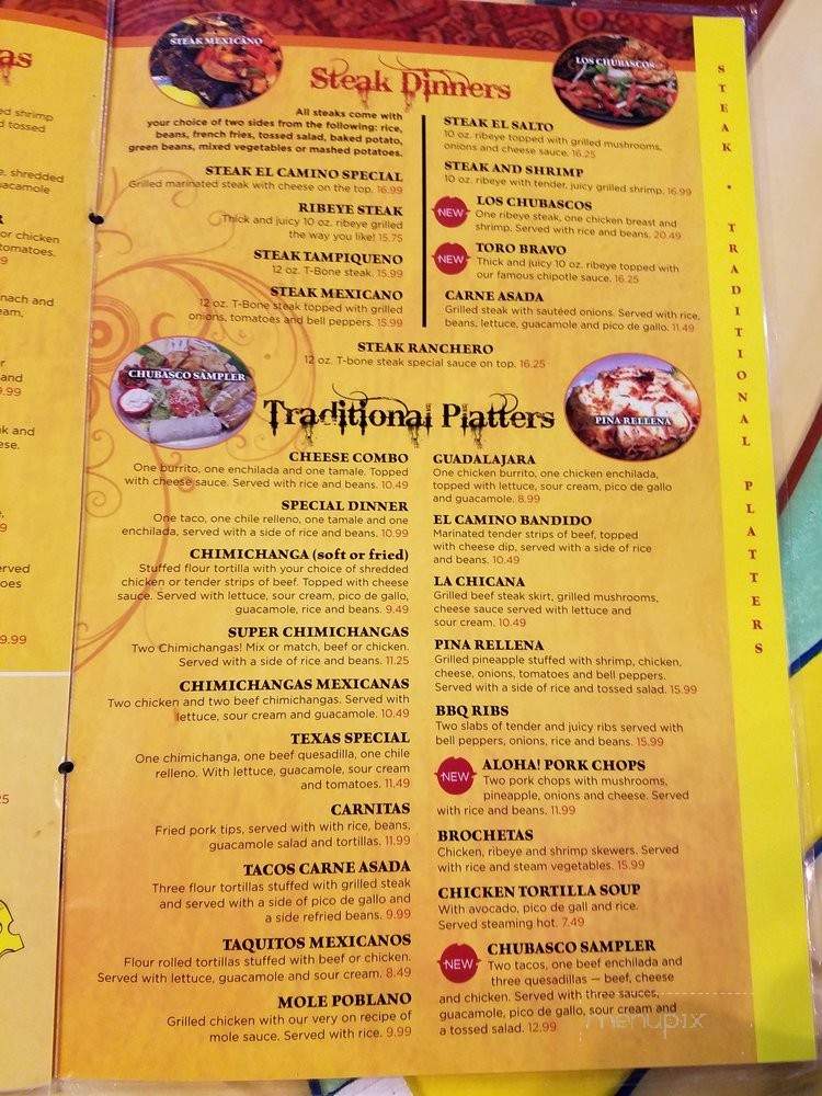El Camino's - Brandenburg, KY menu_pic