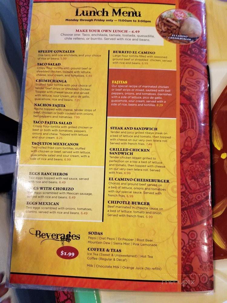 El Camino's - Brandenburg, KY menu_pic