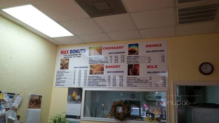 MAX Donuts - Houston, TX menu_pic