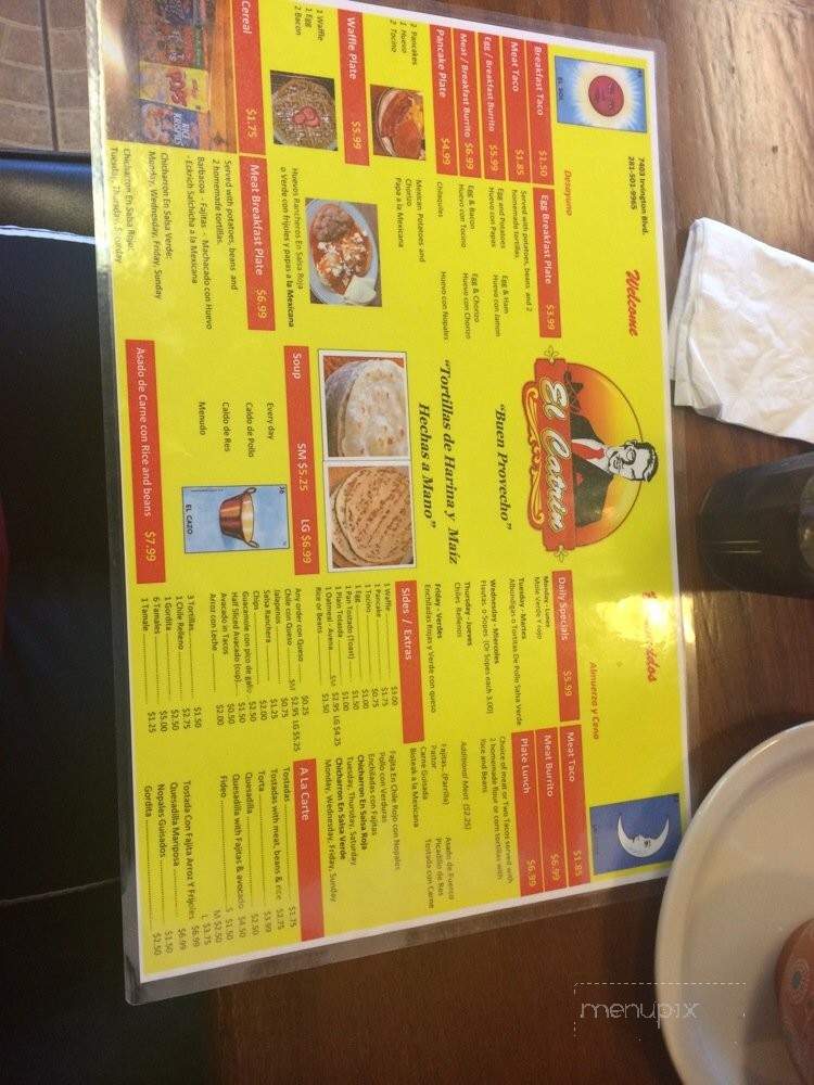 El Catrin - Houston, TX menu_pic