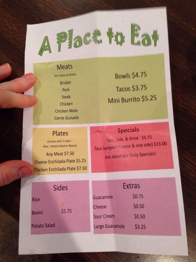 A Place To Eat - Frostburg, MD menu_pic