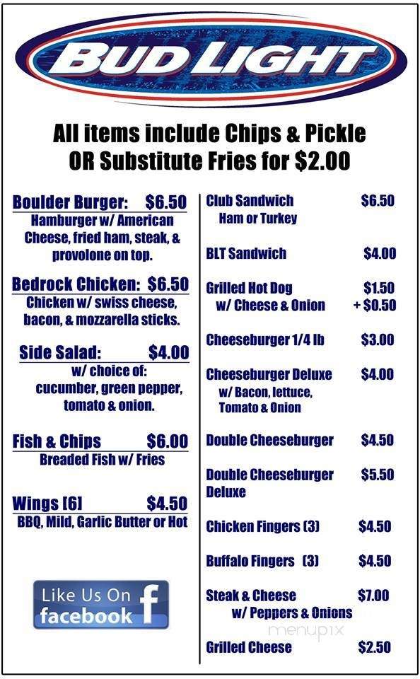 The Rock - Martinsburg, WV menu_pic