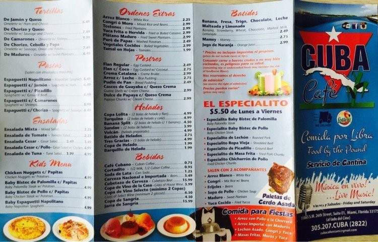 Victor's Cuba Cafe - Miami, FL menu_pic