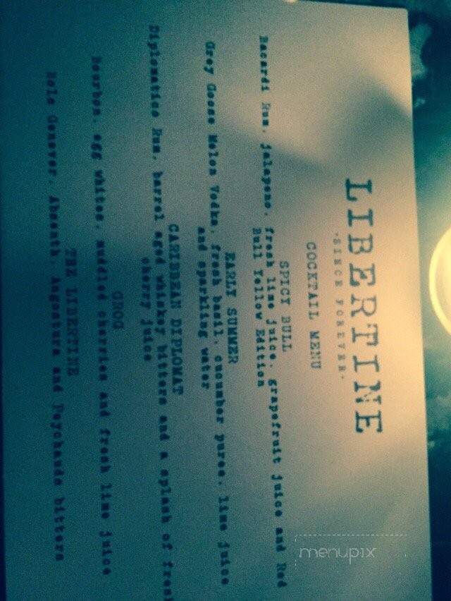 Libertine Miami - Miami, FL menu_pic
