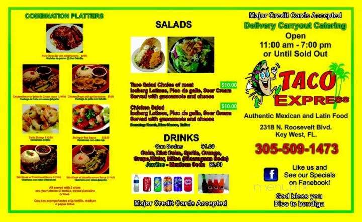 Taco Express - Key West, FL menu_pic