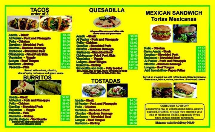 Taco Express - Key West, FL menu_pic