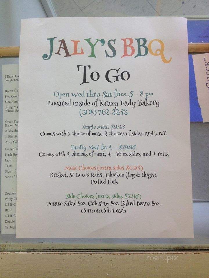 Krazy Lady Bakery - Alliance, NE menu_pic