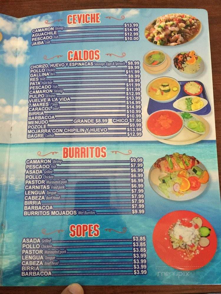 Restaurante Playa De Acapulco - Lynwood, CA menu_pic
