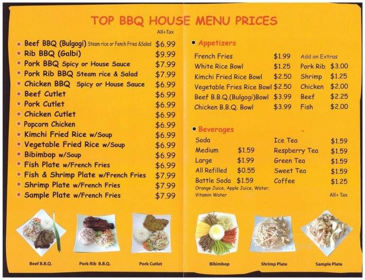 Top BBQ House - Gardena, CA menu_pic