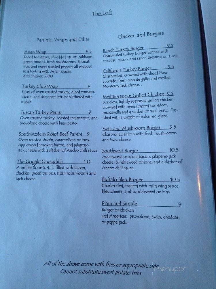 The Loft - Tully, NY menu_pic