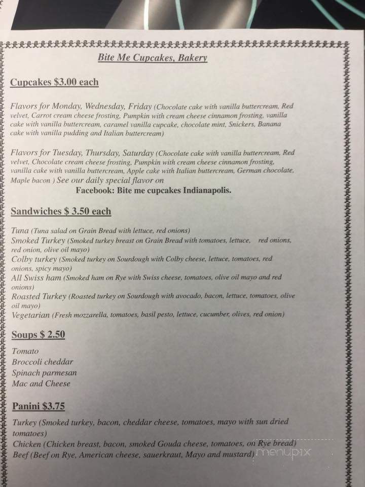 Bite Me, Cupcakes - Indianapolis, IN menu_pic
