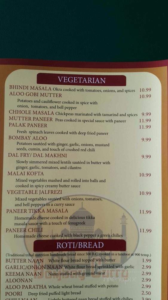 Bombay Curry - Melbourne, FL menu_pic