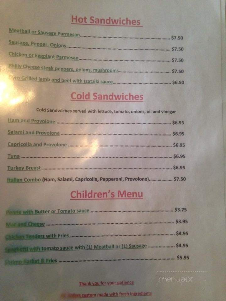 Michelangelo's - Palm Bay, FL menu_pic