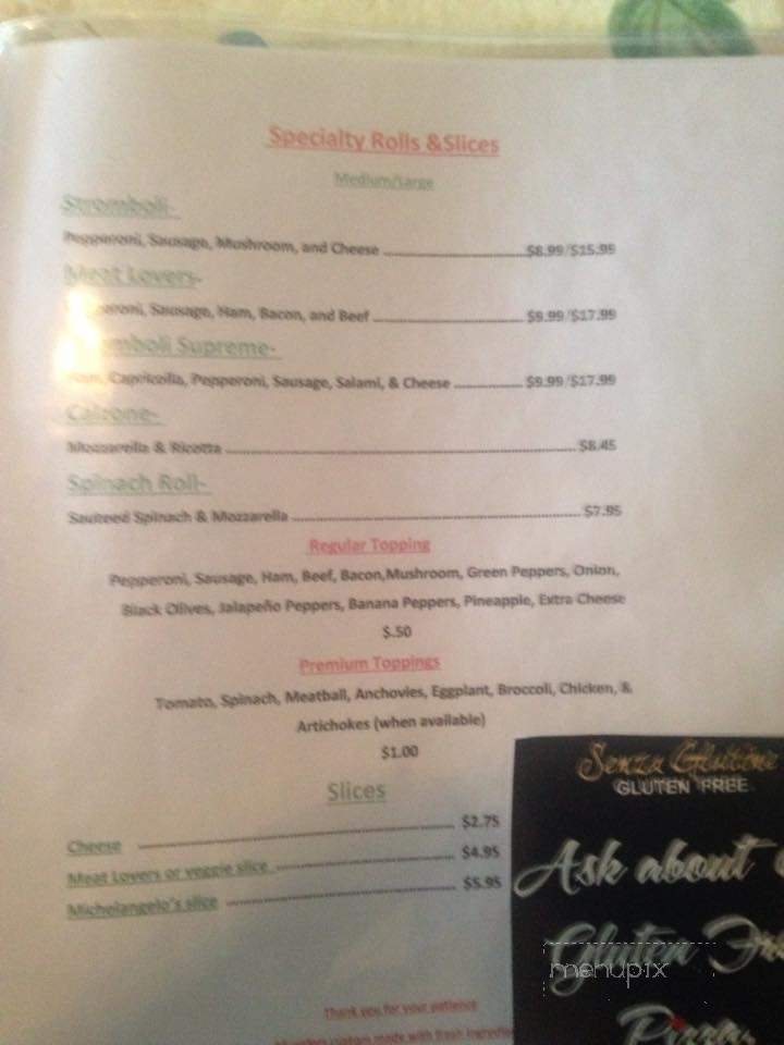 Michelangelo's - Palm Bay, FL menu_pic