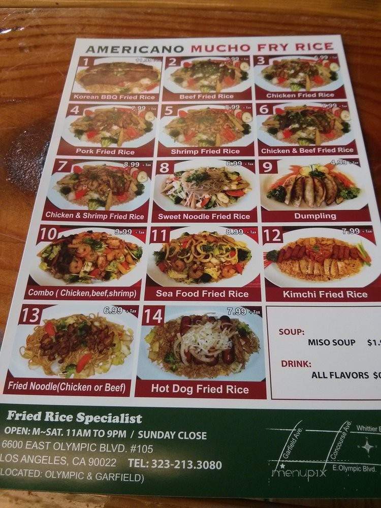Americano Mucho Fry Rice - Los Angeles, CA menu_pic