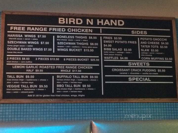 Bird In Hand - Los Angeles, CA menu_pic